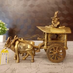 Buy Brass Bullockcart with Krishna at Wholesale Price Delhi, India | 100% Pure Brass Idols