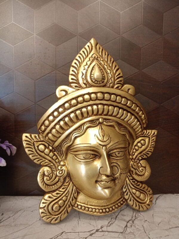 Buy Brass Durgai Amman Face Wall Mount at Manufacturer Price Rajkot,India | 100% Pure Brass idols Suppliers - Image 2