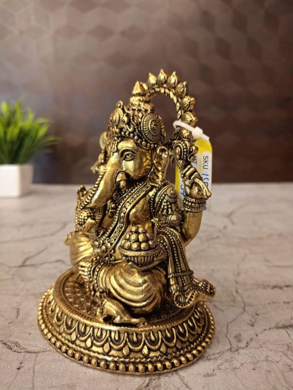 Buy Brass fine art Ganapthy on oval base at  Manufacturer price Moradabad ,India - Image 2