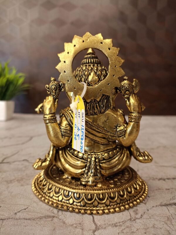 Buy Brass fine art Ganapthy on oval base at  Manufacturer price Moradabad ,India - Image 3