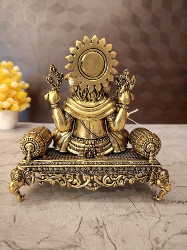 Buy Brass Fine art Ganesha on Sofa at Wholesale dealer Madurai, India | 100% Pure Brass Idols Supplier - Image 4