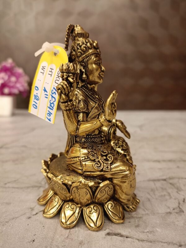 Buy Brass Fine Art Lakshmi Idol at Wholesale Market Hyderabad, India | 100% Pure Brass Idols Suppliers - Image 2