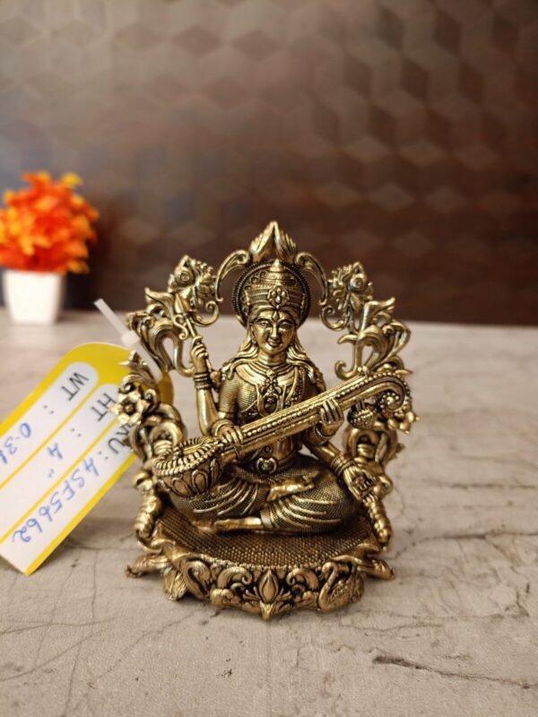 Brass Fine art Saraswathi idol at Manufacturer Price Bangalore