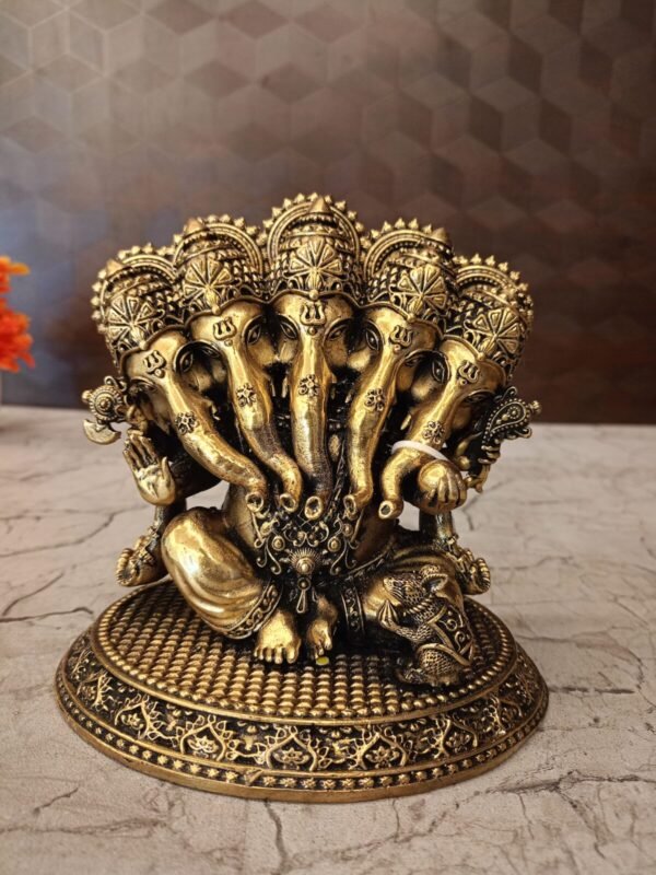 Brass Fine Art PanchaMuga Ganesha