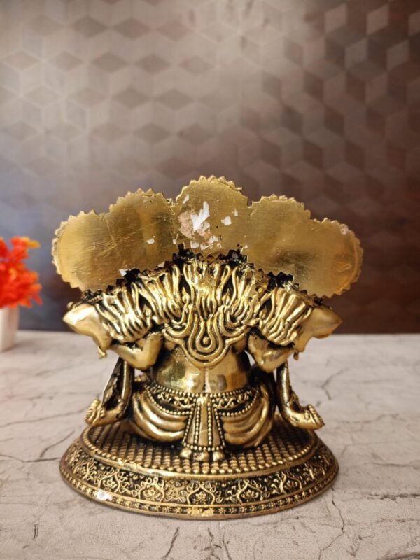 Buy Brass Fine Art PanchaMuga Ganesha at Manufacturer Price Delhi, india |100% Pure Brass Idols Manufacturer - Image 3