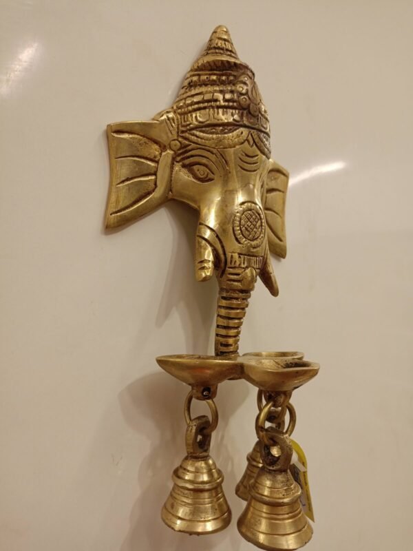 Buy Brass Ganesha Face Wall Hanging at wholsale price Bangalore,India |100% Pure Brass Supplier - Image 3