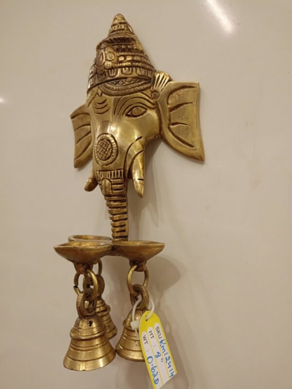 Buy Brass Ganesha Face Wall Hanging at wholsale price Bangalore,India |100% Pure Brass Supplier - Image 2