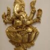 Buy Brass Ganesha Sitting on a Lotus Wall Mount at Manufacturer Price, India  | 100% Pure Brass Idols Manufacture and Suppliers - Image 3