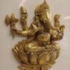 Buy Brass Ganesha Sitting on a Lotus Wall Mount at Manufacturer Price, India  | 100% Pure Brass Idols Manufacture and Suppliers - Image 4