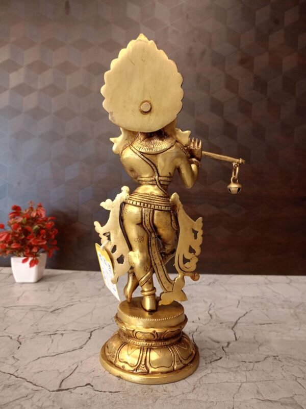 Buy Brass Krishna Idol at Manufacturer Price Bangalore, India | 100% Pure Brass Idols Suppliers - Image 4