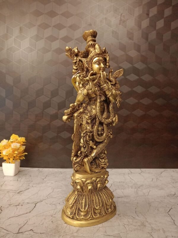 Buy Brass Krishna Idol at Wholesale Price Coimbatore, India | 100% Pure Brass Idols Supplier - Image 2