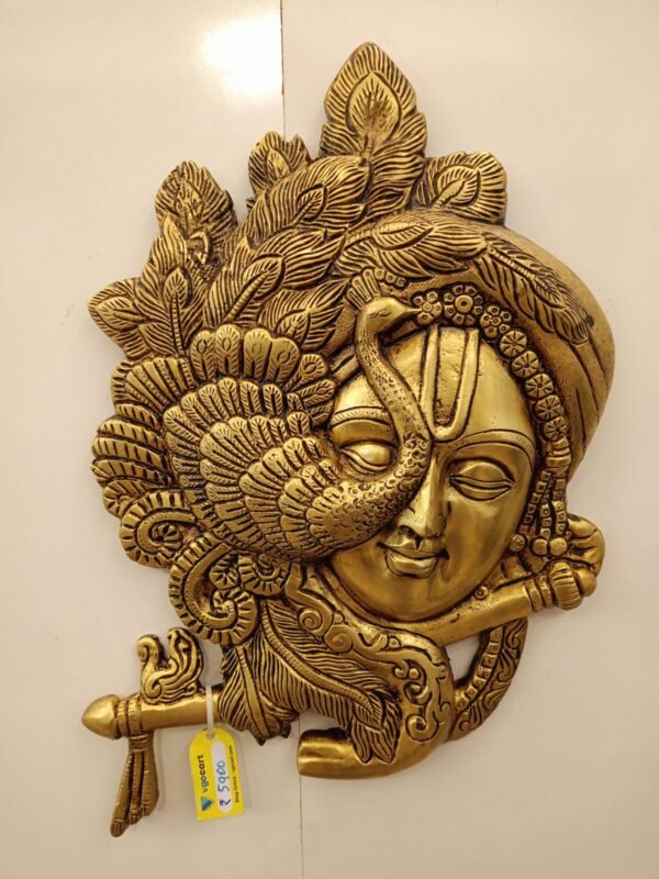 Buy Brass Krishna Peacock Wall Mount at Wholesale Price Madurai, India | 100% Pure Brass Idols Supplier - Image 2