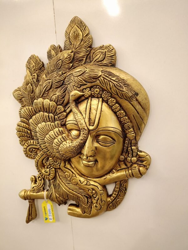 Buy Brass Krishna Peacock Wall Mount at Wholesale Price Madurai, India | 100% Pure Brass Idols Supplier - Image 4