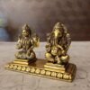Buy Brass Fine art Lakshmi and Ganesha on Chowki at Wholesale Price Aligarh, India | 100% Pure Brass Idols Manufacturer - Image 2