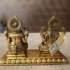 Buy Brass Fine art Lakshmi and Ganesha on Chowki at Wholesale Price Aligarh, India | 100% Pure Brass Idols Manufacturer - Image 4
