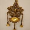 Buy Brass Lotus Wall Mount Single Face Diya at Wholesale dealer Madurai, India | 100% Pure Brass Idols Suppliers - Image 2