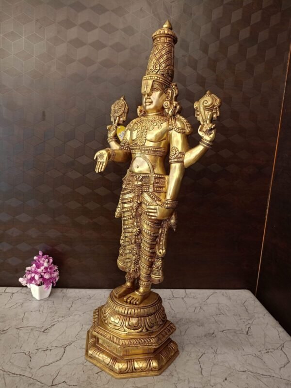 Buy Brass Perumal Idol at Wholesale Price Bangalore, India | 100% Pure Brass idols Manufacturer - Image 3