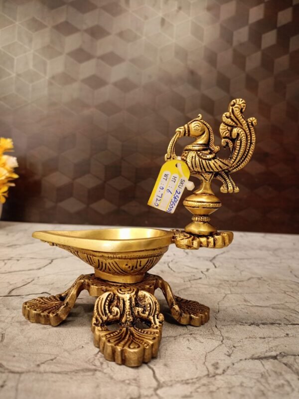 Brass Single Face Agal Diya with Annam at Manufacturer Price