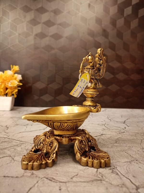 Buy Brass Single Face Agal Diya with Annam at Manufacturer Price Bangalore,India | 100% Pure Brass Idols - Image 3