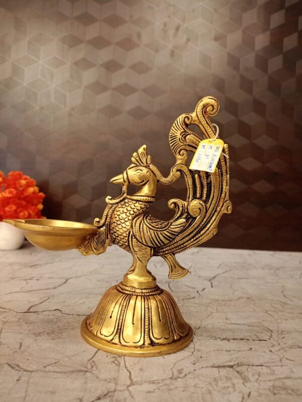 Buy Brass Single Face Annam Diya at Wholesale Price Bangalore,India | 100% Pure Brass Idols Supplier - Image 2