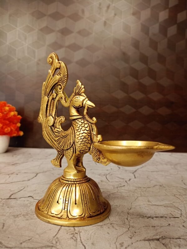 Buy Brass Single Face Annam Diya at Wholesale Price Bangalore,India | 100% Pure Brass Idols Supplier - Image 3