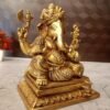 Buy Brass Turban Ganesha on Sofa at Wholesale Price Channai,India | 100% Pure Brass Idols Suppliers - Image 2