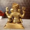 Buy Brass Turban Ganesha on Sofa at Wholesale Price Channai,India | 100% Pure Brass Idols Suppliers - Image 4