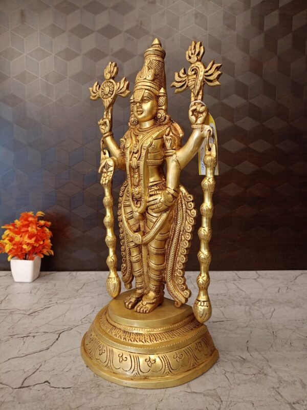 Buy Brass Venkatachalapathy Idol at Wholesale Price Aligarh, India | 100% Pure Brass idols Suppliers - Image 3