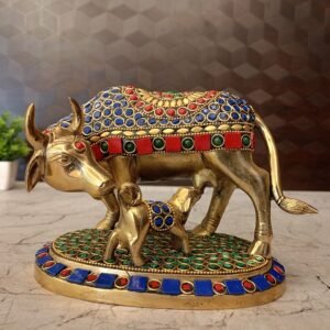 Brass Gomatha Idol Stone Finish