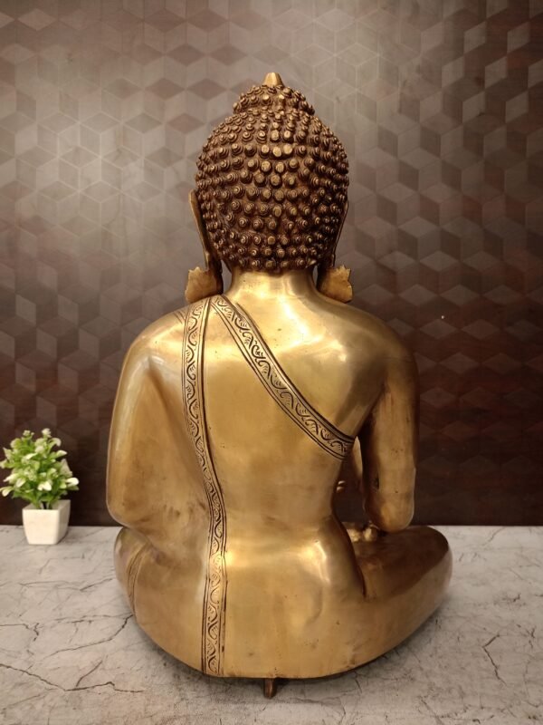 Buy Brass Buddha Statue 19.5" Antique Finish Wholesale Market Coimbatore, India | 100% Pure Brass Idols Manufacture and Supplier Tamil Nadu - Image 5