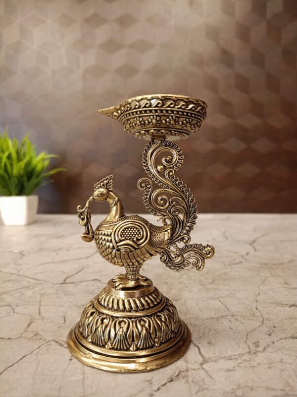 Buy Brass Fine Art Annam Diya Antique Finish Handicraft at Wholesale Market Price Moradabad, India | 100% Pure Brass Idols Wholesale Supplier and Dealer Uttar Pradesh , India - Image 2