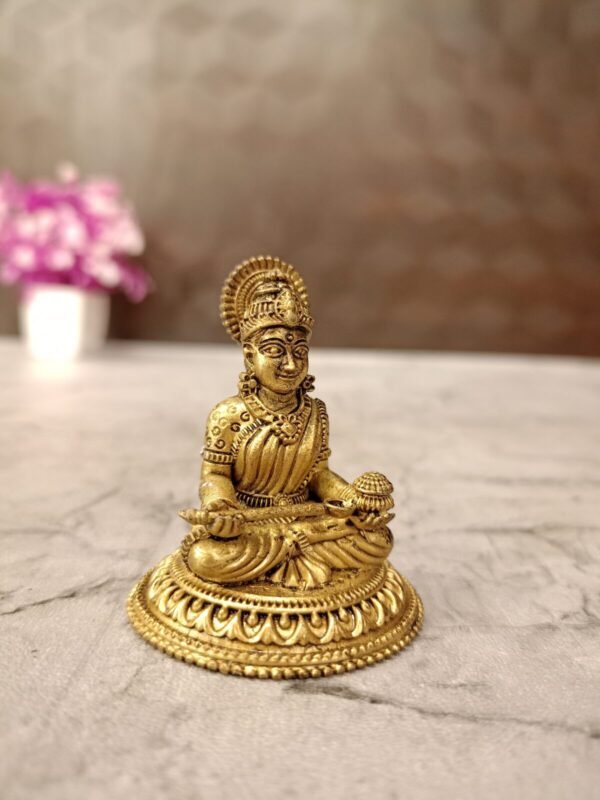 Buy Brass Fine Art Annapurana Idol Antique Finish Handicraft at Wholesale Price Madurai, India | 100% Pure Brass Idols Manufacturer Tamil Nadu, India - Image 2