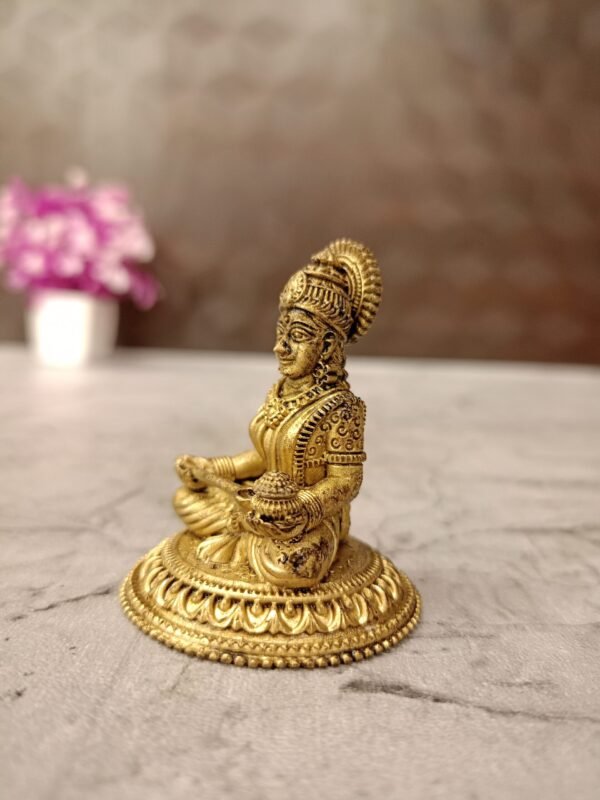 Buy Brass Fine Art Annapurana Idol Antique Finish Handicraft at Wholesale Price Madurai, India | 100% Pure Brass Idols Manufacturer Tamil Nadu, India - Image 3