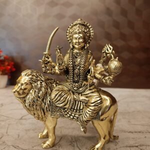 Buy Brass Fine Art Durgai Amman Idol Antique Finish Handicraft at Wholesale Price Aligarh, India
