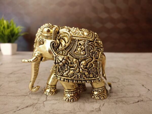 Buy Brass Fine Art Elephant figurine Antique Finish Handicraft at Manufacturer Price Chennai, India