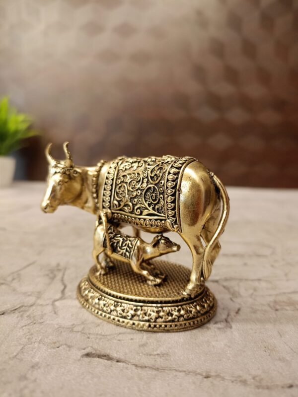 Buy Brass Fine Art Gomatha Idol Antique Finish Handicraft at Wholesale Market Price Palghat, India | 100% Pure Brass Idols Wholesale Supplier and Dealer Kerala , India - Image 3