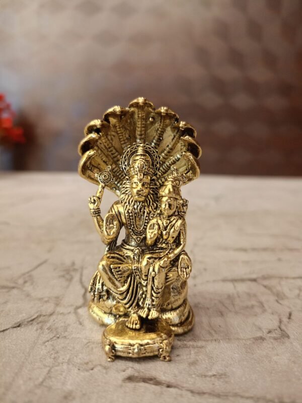 Buy Brass Fine Art Lakshmi Narshimar Idol Antique Finish Handicraft at Wholesale Price Bangalore, India