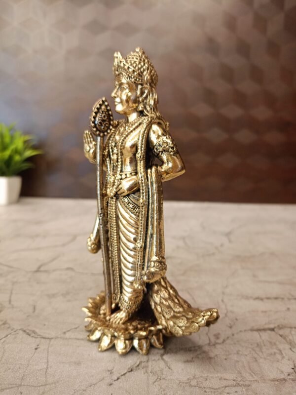 Buy Brass Fine Art Lord Murugan Idol Antique Finish Handicraft at Wholesale Price Trichy, India | 100% Pure Brass Idols Manufacturer Tamil Nadu, India - Image 3