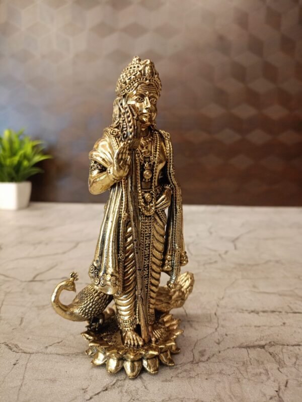 Buy Brass Fine Art Lord Murugan Idol Antique Finish Handicraft at Wholesale Price Trichy, India | 100% Pure Brass Idols Manufacturer Tamil Nadu, India - Image 4