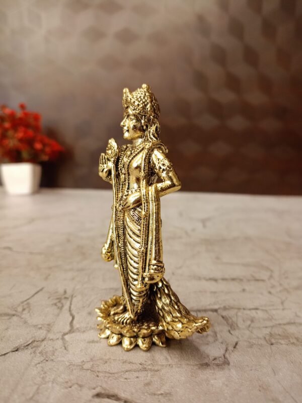 Buy Brass Fine Art Lord Murugan Lotus Base Idol Antique Finish Handicraft at Wholesale Price Thanjavur, India | 100% Pure Brass Idols Manufacturer Tamil Nadu, India - Image 3
