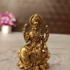 Brass Fine Art Lotus Lakshmi Idol