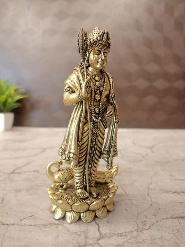 Buy Brass Fine Art Murugan Idol Antique Finish Handicraft at Wholesale Price Jaipur, India | 100% Pure Brass Idols Manufacturer Rajasthan, India - Image 2