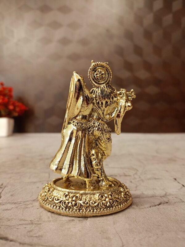 Buy Brass Fine Art Radha Krishna idol Antique Finish Handicraft at Manufacturer Price Delhi, India | 100% Pure Brass Idols Wholesale Supplier and Dealer Delhi , India - Image 4