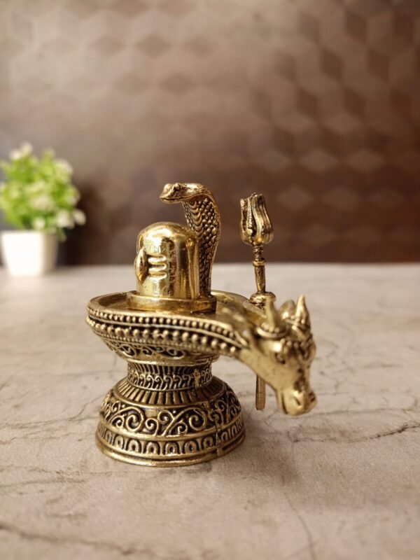 Buy Brass Fine Art Shiva Lingam Idol Antique Finish Handicraft at Manufacturer Price Palaghat, India | 100% Pure Brass Idols Wholesale Supplier and Dealer, Kerala - Image 2