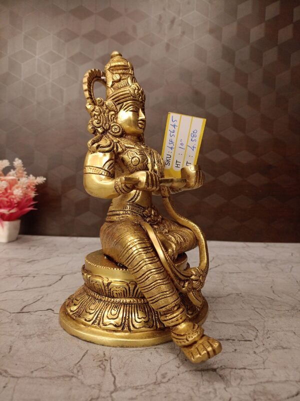 Buy Brass Goddess Annapoorani Idol Antique Finish Handicraft at Wholesale Price Banagalore, India | 100% Pure Brass Idols Manufacturer Karnataka, India - Image 4