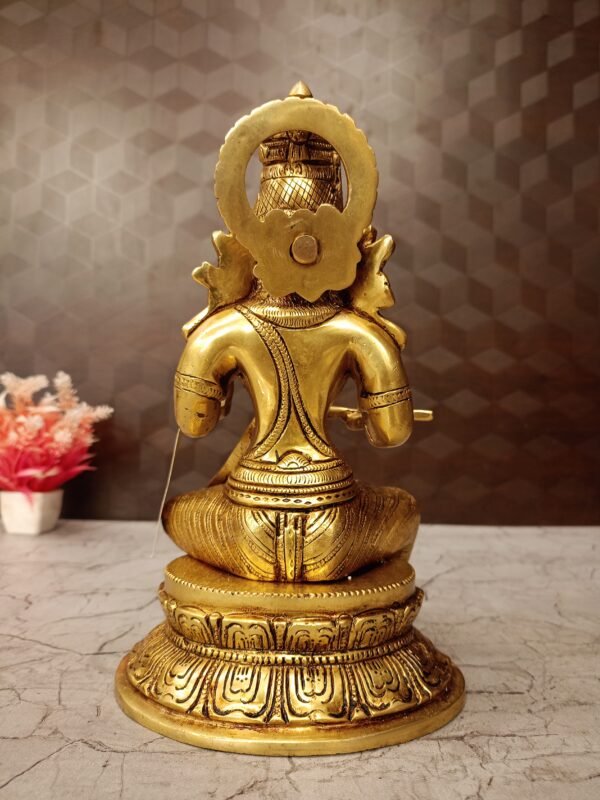 Buy Brass Goddess Annapoorani Idol Antique Finish Handicraft at Wholesale Price Banagalore, India | 100% Pure Brass Idols Manufacturer Karnataka, India - Image 3