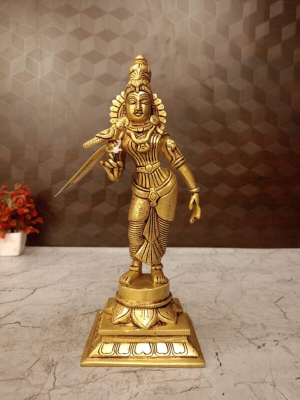 Brass Goddess Meenakshi Amman Idol