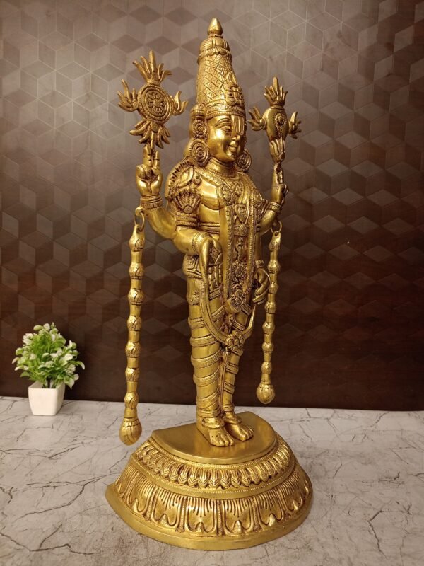 Buy Brass Balaji Idol Antique Finish Wholesale Price Trichy, India | 100% Pure Brass Idols Manufacturer and Supplier Tamil Nadu - Image 2