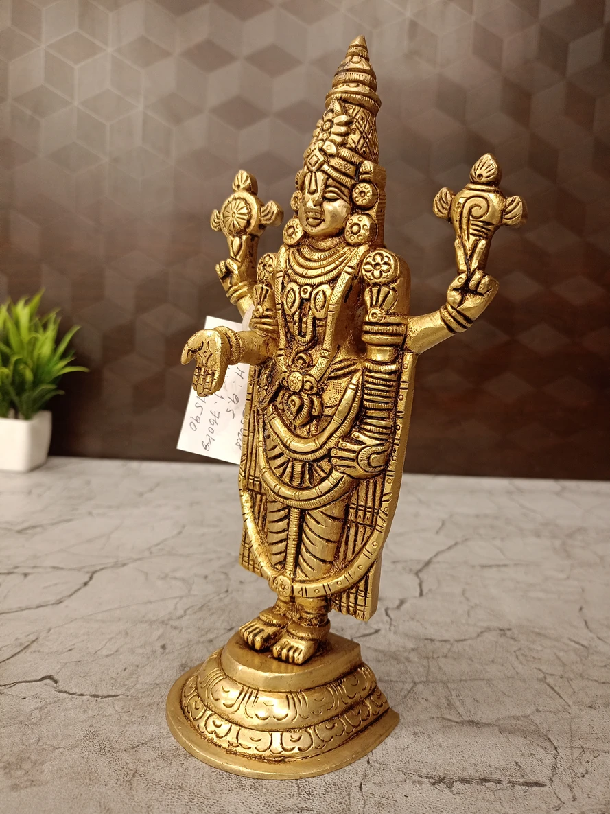 Brass Balaji Idol 9.5" at Wholesale Dealer Jaipur India 100% Pure Brass Idols at Best Price - Image 5