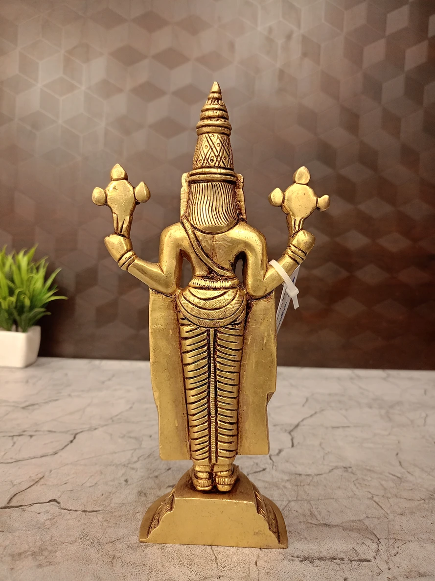 Brass Balaji Idol 9.5" at Wholesale Dealer Jaipur India 100% Pure Brass Idols at Best Price - Image 3